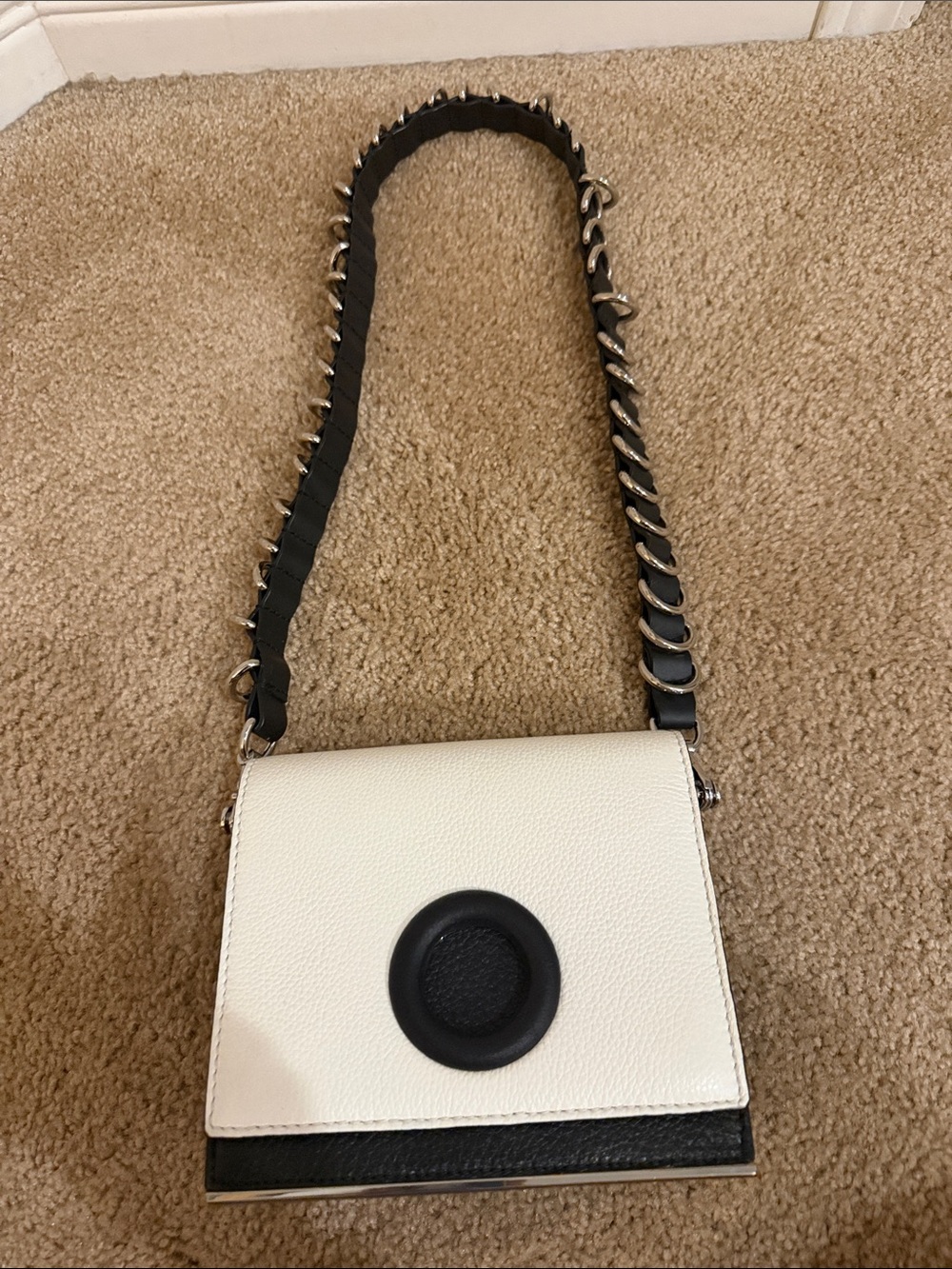 Alexander Wang White/Black Riot Leather
Convertible
Clutch Bag